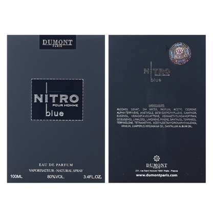 Dumont Nitro Blue 3.4 Oz EDP for Men