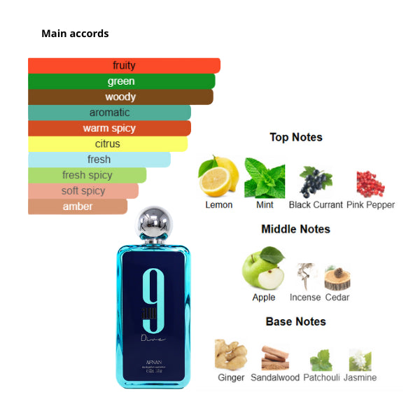 Afnan 9 Am Dive 3.4 Oz EDP Unisex