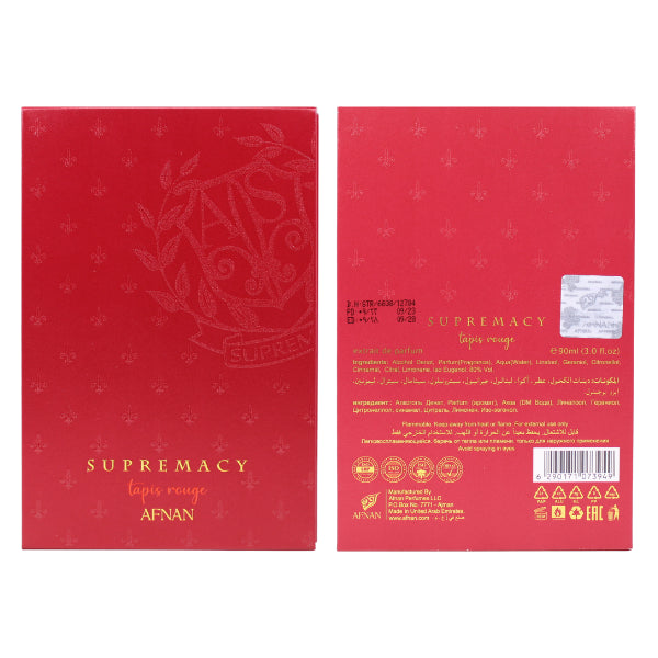 Afnan Supremacy Tapis Rouge 3.0 Oz Edp Women