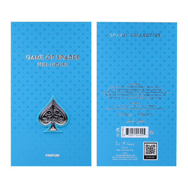 Jo Milano Game Of Spades Full House 3.4 Oz Parfum Unisex