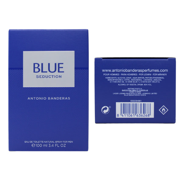 Antonio Banderas Blue Seduction 3.4 Oz EDT for Men