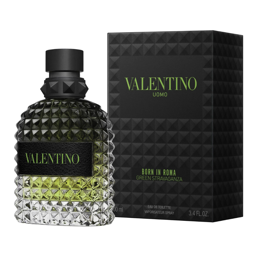 Valentino Uomo Born In Roma Green Stravaganza 3.4 Oz Edt Men