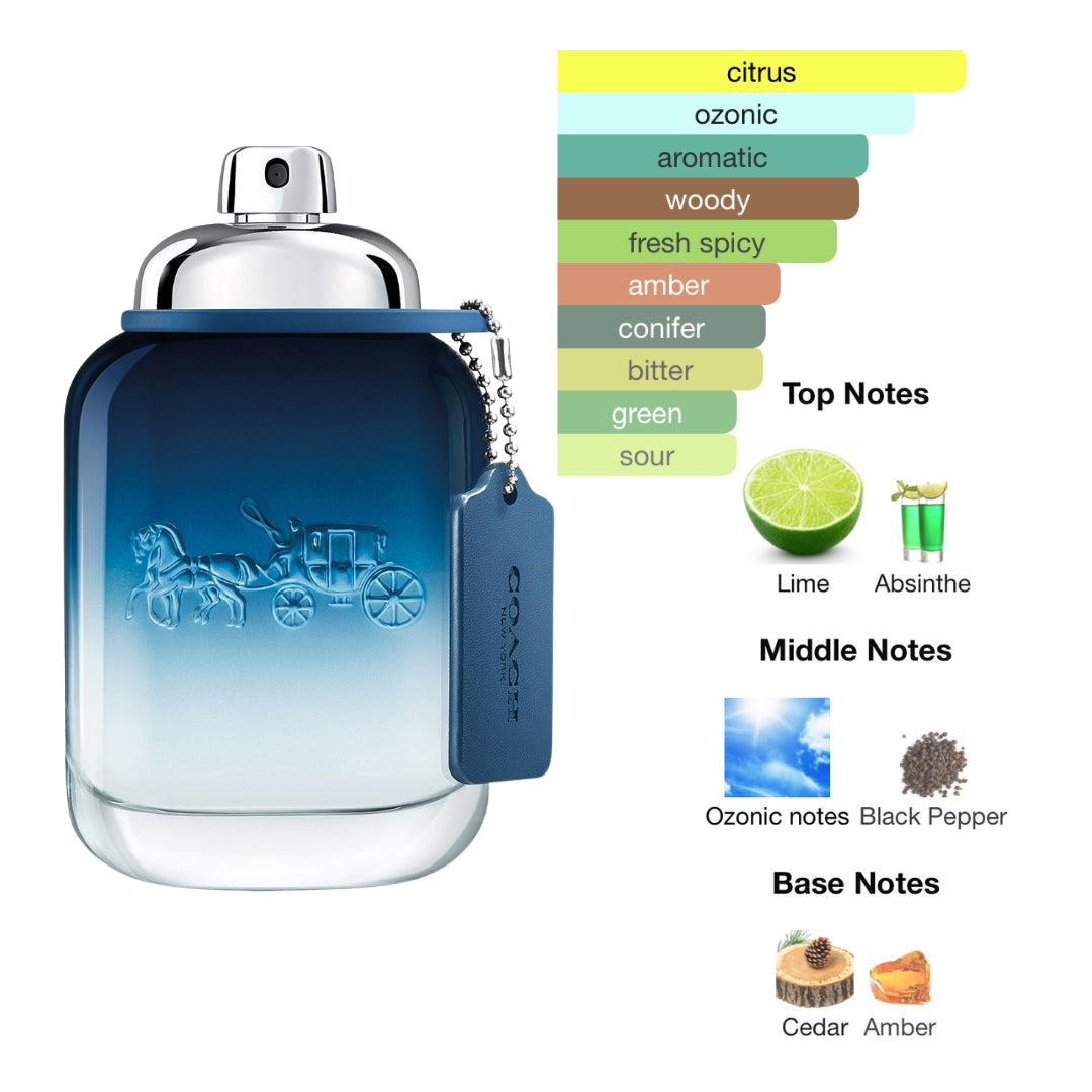 Coach Blue 3.4 Oz Edt Men