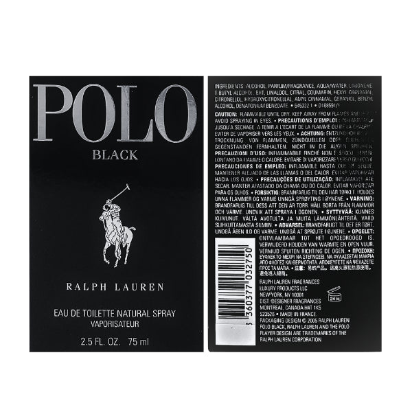 Ralph Lauren Polo Black 2.5 Oz EDT for Men