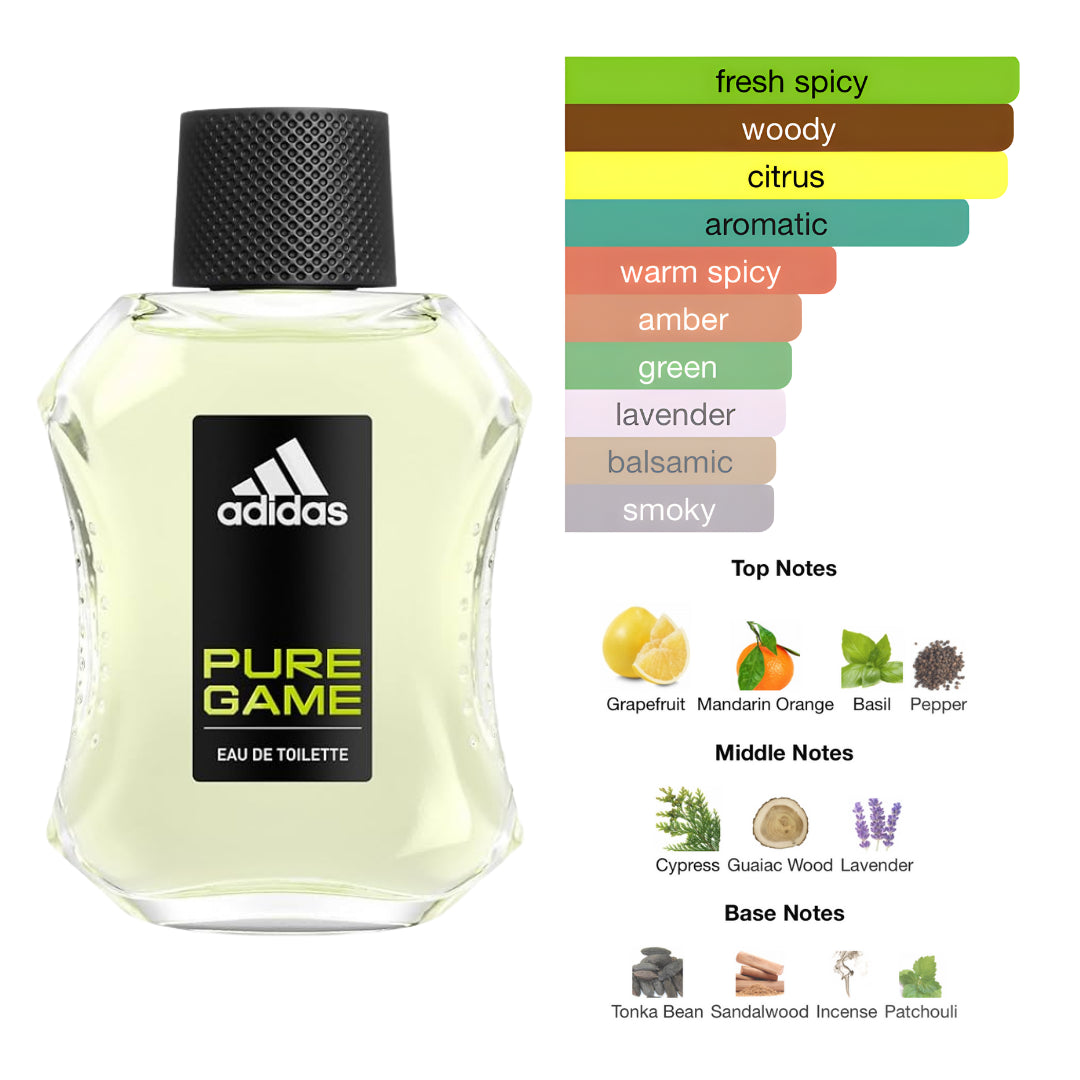 Adidas Pure Game 3.3 Oz Edt Men