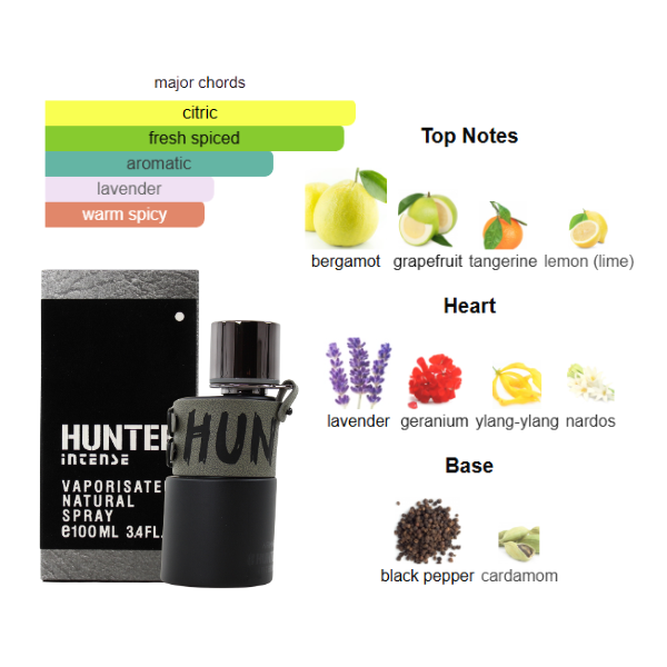 Armaf Hunter Intense 3.4 Oz EDT for  Men