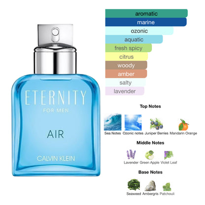 Calvin Klein Eternity Air  3.4 Oz Edt Men