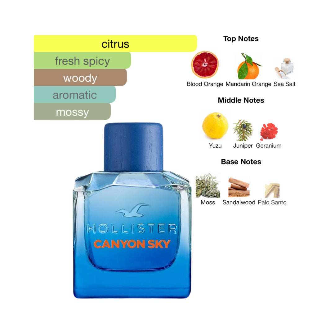 Hollister Canyon Sky 3.4 Oz Edt Men