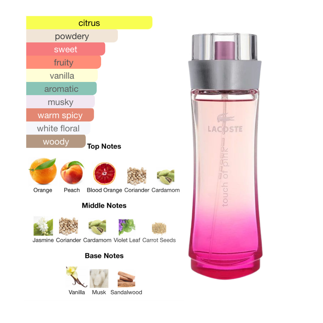 Lacoste Touch Of Pink 3.0 Oz Women