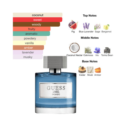 Guess 1981 Indigo 3.4 Oz Edt Men
