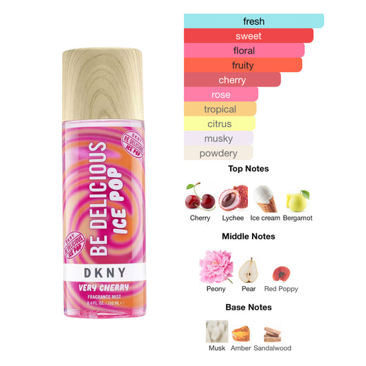 Donna Karan Body Mist Be Delicious Ice Pop Very Cherry 8.4 Oz Women