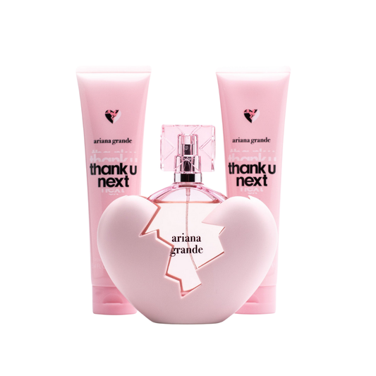 Ariana Grande Set Thank U Next 3.4 Oz Edp & 3.4 Oz Body Lotion & 3.4 Oz Shower Gel Women