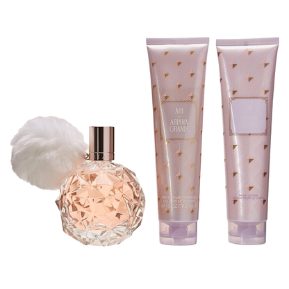 Ariana Grande Set Ari 3.4 Oz Edp & 3.4 Oz Shower Gel & 3.4 Oz Body Lotion Women