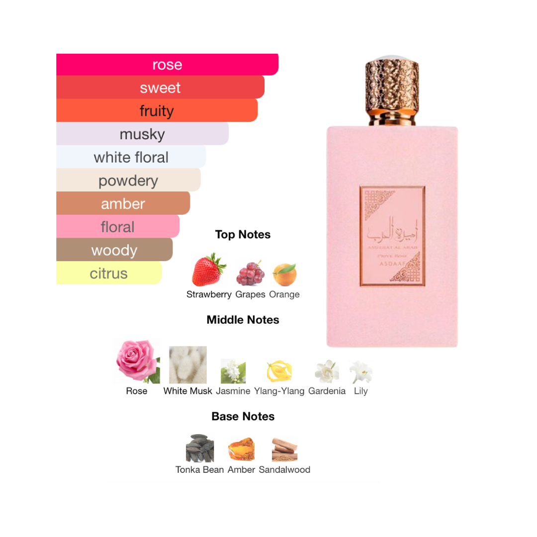 Asdaaf Ameerat Al Arab Prive Rose 3.4 Oz EDP for Women