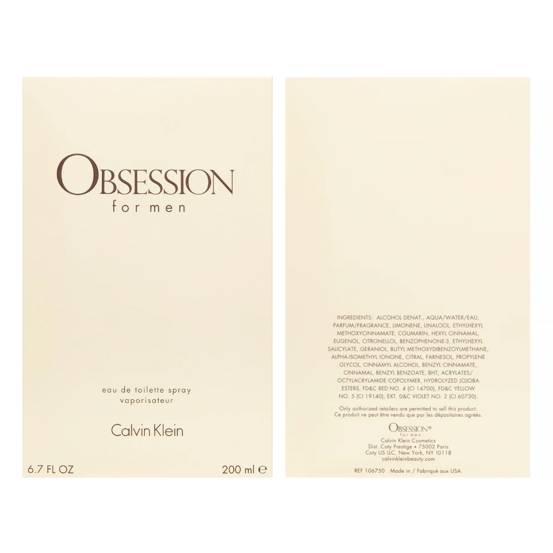 Calvin Klein Obsession 6.7 Oz Edt Men