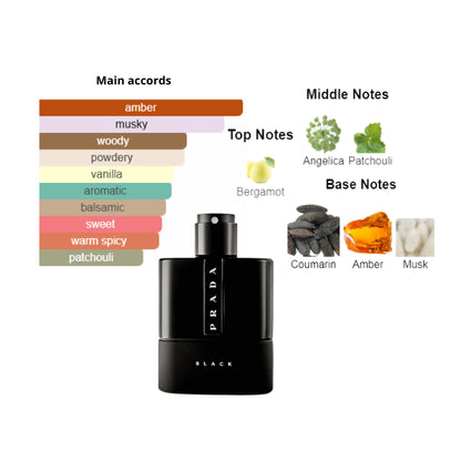 Prada Luna Rossa Black 3.4 Oz EDP for Men