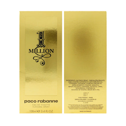 Paco Rabanne One Million 3.4 Oz EDT for Men
