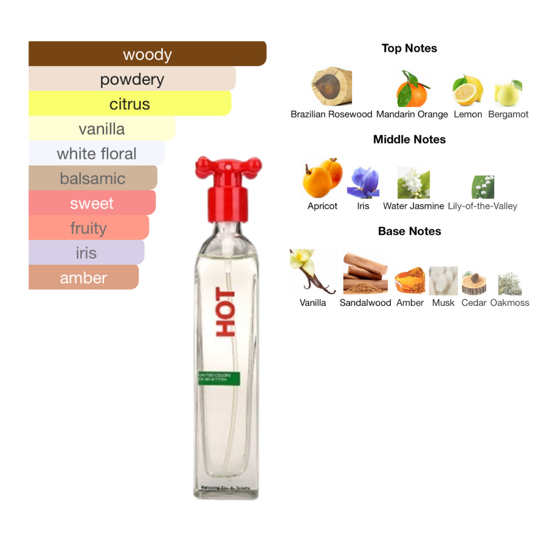 United Colors of Benetton Hot 3.4 Oz EDT for Women