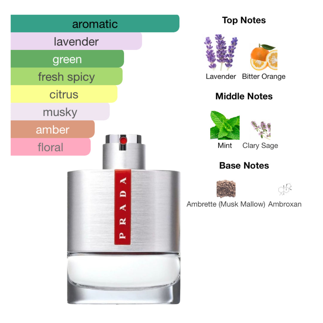 Prada Luna Rossa 3.4 Oz Edt Men