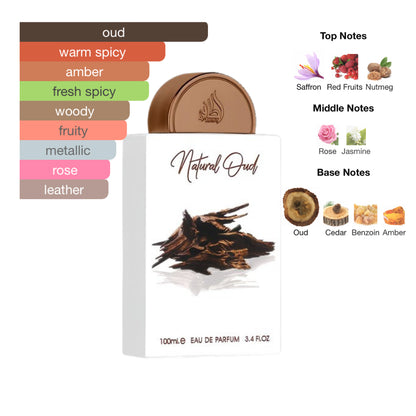 Lattafa Natural Oud 3.4 Oz Edp Unisex
