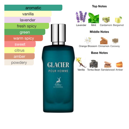 Maison Alhambra Glacier Pour Homme 3.4 Oz Edp Men