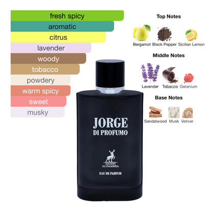 Maison Alhambra Jorge Di Profumo 3.4 Oz Edp Men