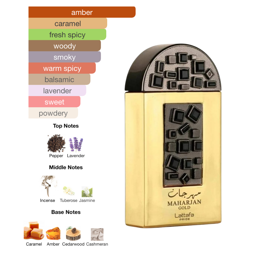 Lattafa Maharjan Gold 3.4 Oz Edp Unisex