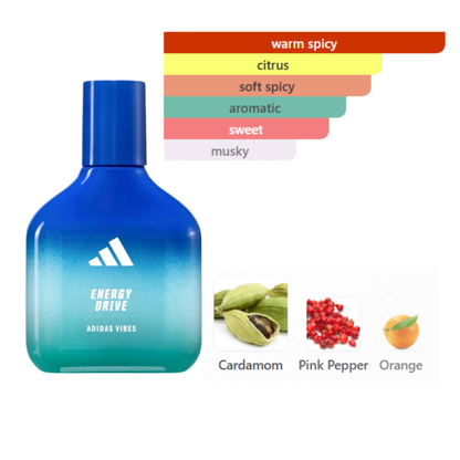 Adidas Vibes Energy Drive 3.4 Oz Edp Unisex