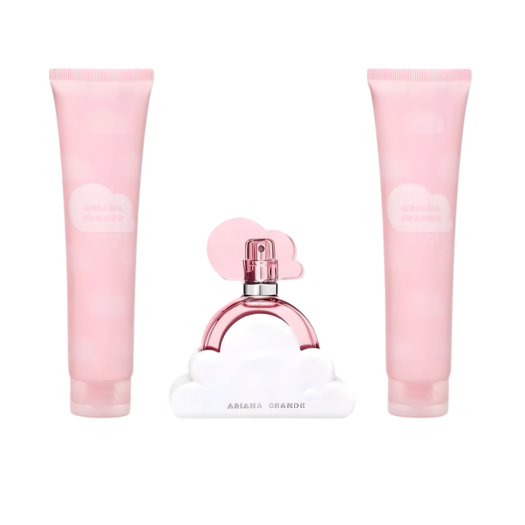 Ariana Grande Set Cloud Pink 3.4 Oz Edp + 3.4 Shower Gel + 3.4 Body Lotion Women