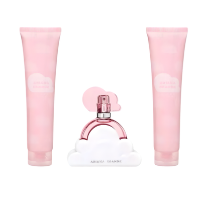 Ariana Grande Set Cloud Pink 3.4 Oz Edp + 3.4 Shower Gel + 3.4 Body Lotion Women