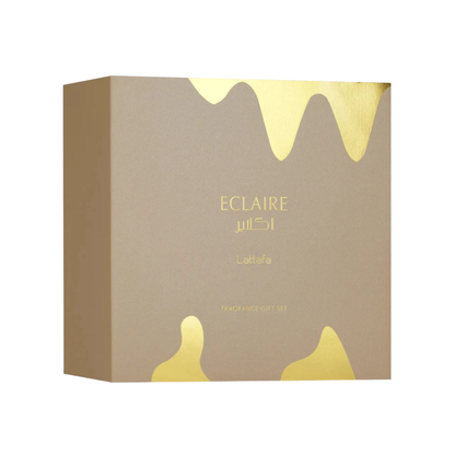 Lattafa Set Eclaire  3 Pcs 3.4 Oz Edp + 12Ml Travel Spray + 50Ml Hairmist Women