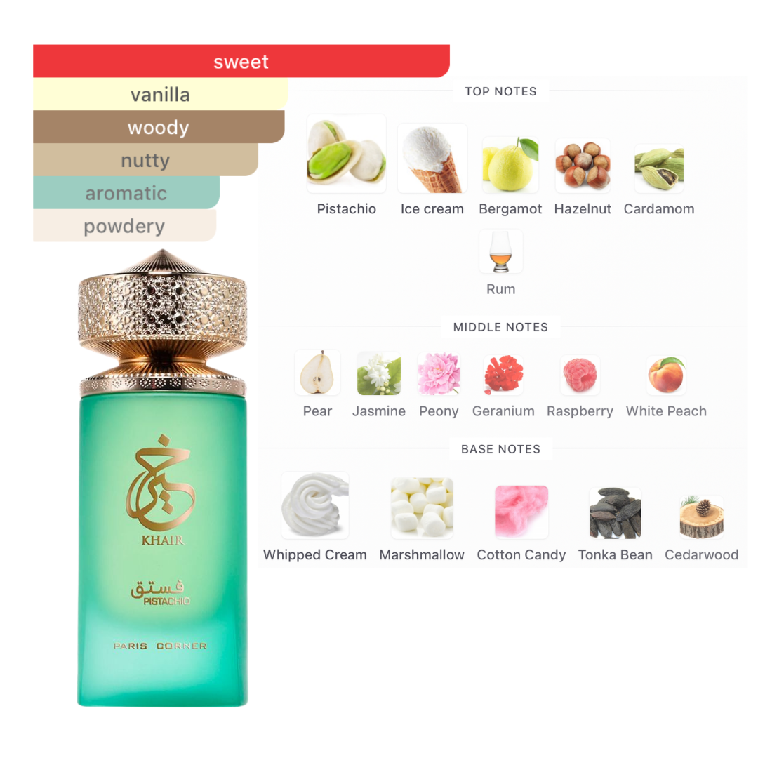 Paris Corner Khair Pistachio 3.4 Oz Edp Unisex