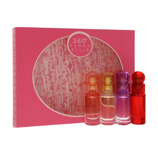 Perry Ellis Set 360 Perry Ellis Mini  ( 4 Pc )X0.25 Oz ,360W / 360 Purple /360 Red / 360 Coral EDP Women