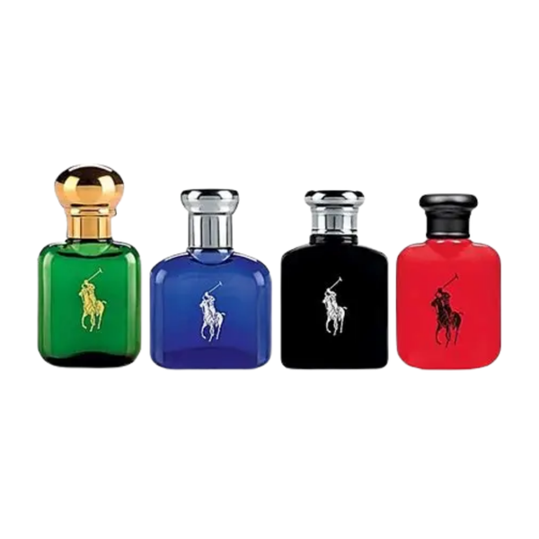 Ralph Lauren Set Mini EDT Men: Polo 0.17 Oz + Polo Red 0.17 Oz + Polo Blue 0.17 Oz + Polo Black 0.17 Oz