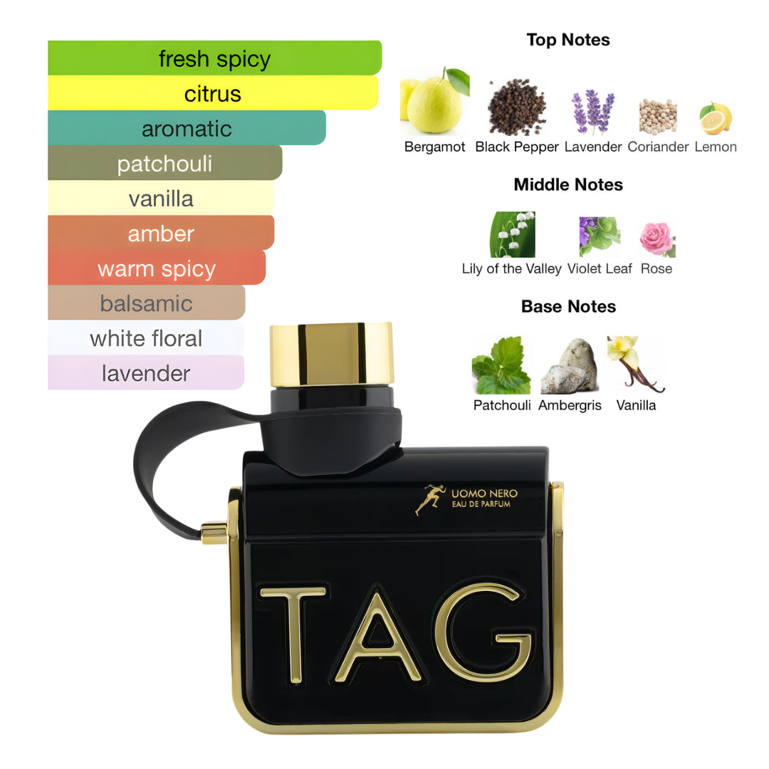 Armaf Tag Uomo Nero 3.4 Oz Edp Men