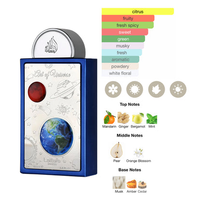 Lattafa Set Pride 5X 0.67 Oz Nebras-Art Of Wood-Art Of Universe-Ansaam Gold-Kashan Edp Unisex
