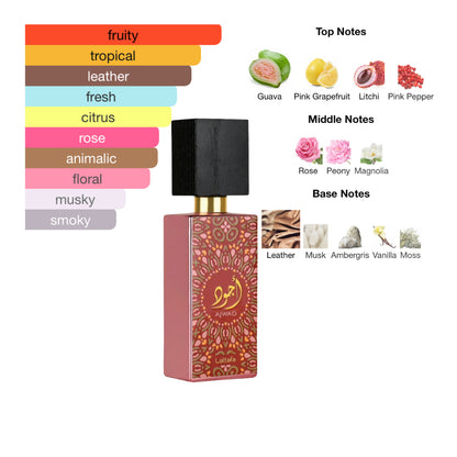 Lattafa Ajwad Pink To Pink 2.0 Oz Edp Unisex