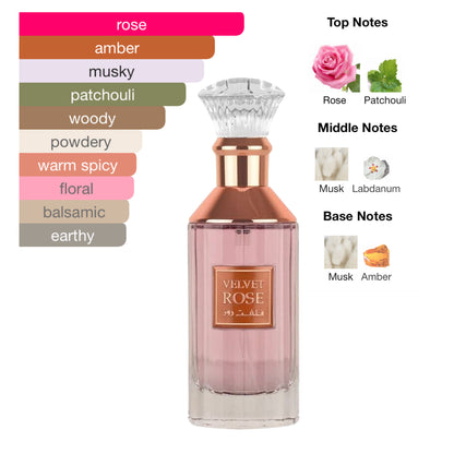 Lattafa Velvet Rose 3.4 oz Edp Women