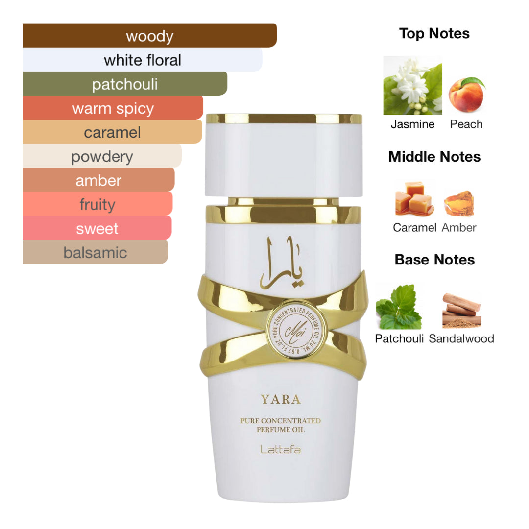 Lattafa Yara Moi  Pure Concentrated Perfume Oil 0.67 Oz Women