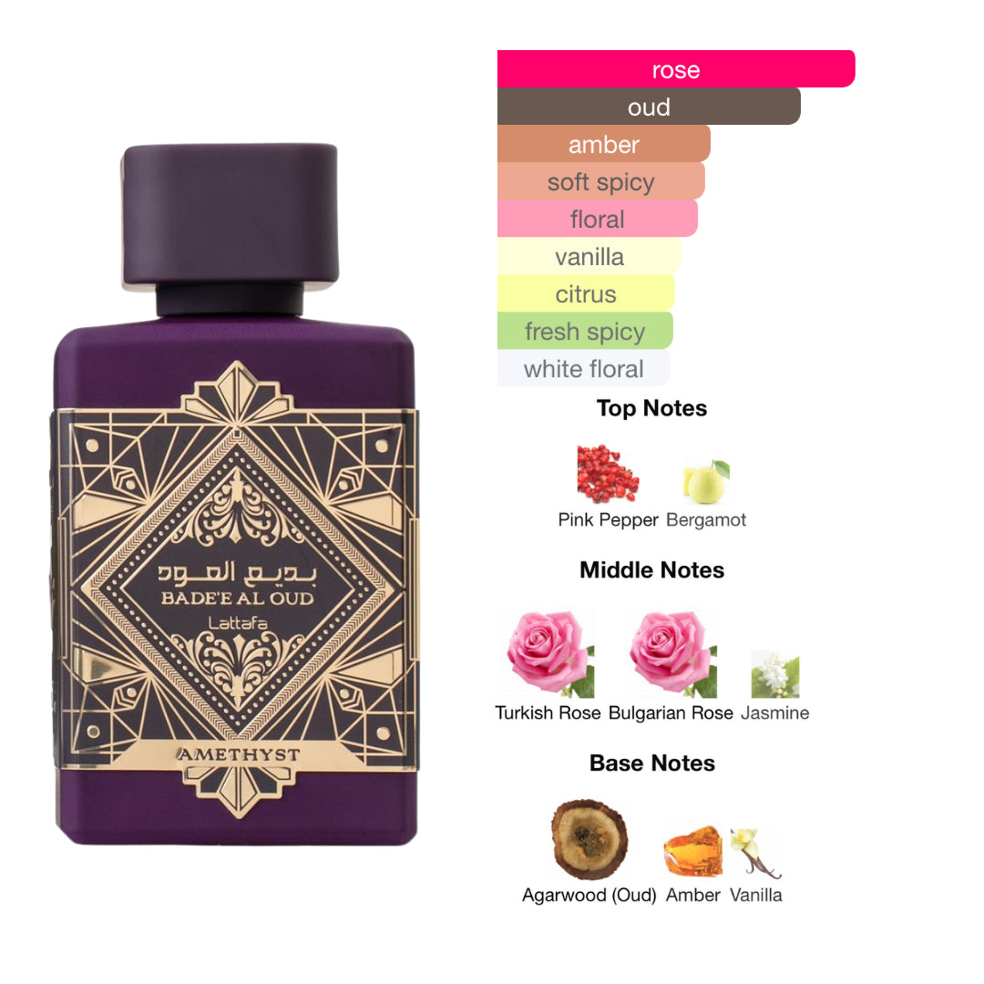 Lattafa Badee Al Oud Amethyst 3.4 Oz EDP Unisex