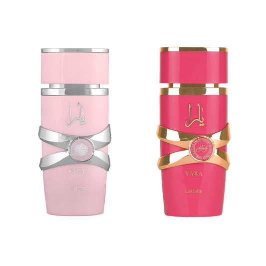 Lattafa Yara 5Th Anniversary 2 Pcs Set ( Yara 3.4 Oz EDP , Candy 3.4 Oz EDP) for Woman