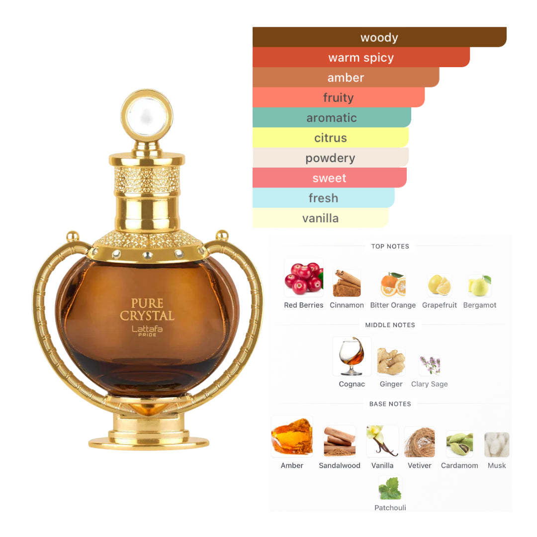 Lattafa Pure Crystal 3.4 Oz Edp Unisex