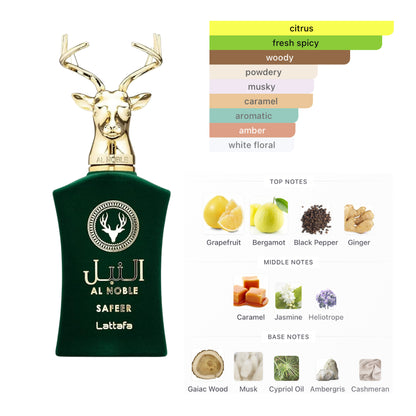 Lattafa Al Noble Safeer Green 3.4 Oz Edp Unisex