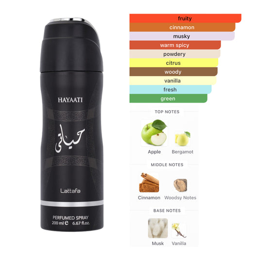 Lattafa Body Spray Hayaati 6.3 Oz Men