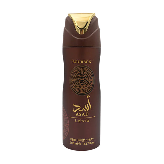 Lattafa Body Spray Asad Bourbon 6.3 Oz Men