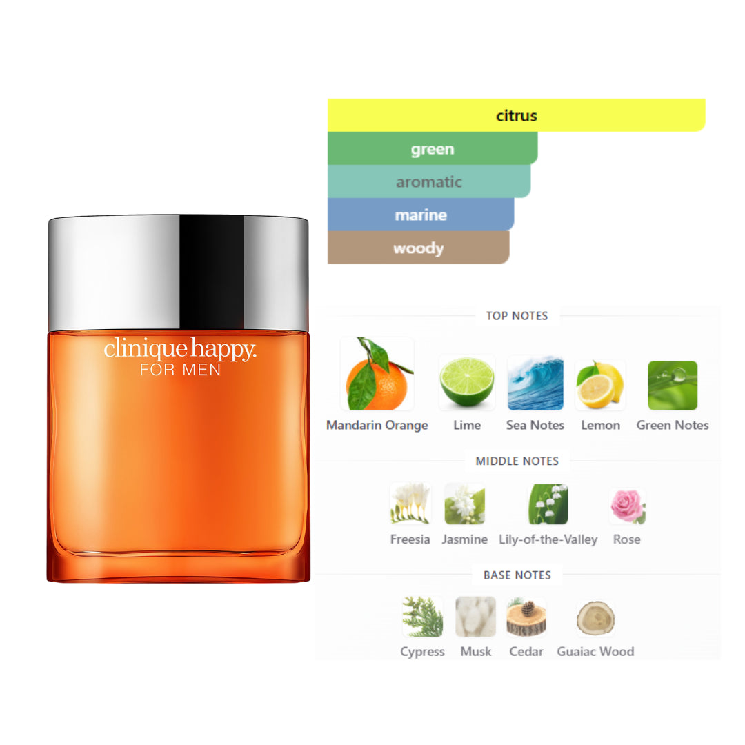 Clinique Happy 3.4 Oz EDT for Men