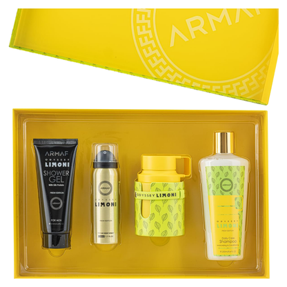 Armaf Set Odyssey Limoni 3.4 Oz 4Pc Edp Men