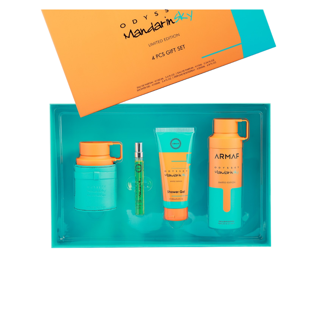 Armaf Set Lux Odyssey Mandarin Sky Limited Edition 3.4 Oz Edp + Travel ...