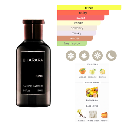 Bharara Set King 3.4 Oz Edp + Body Lotion 5.0 Oz + After Shave 3.4 Oz + Shower Gel 5.0 Oz Men