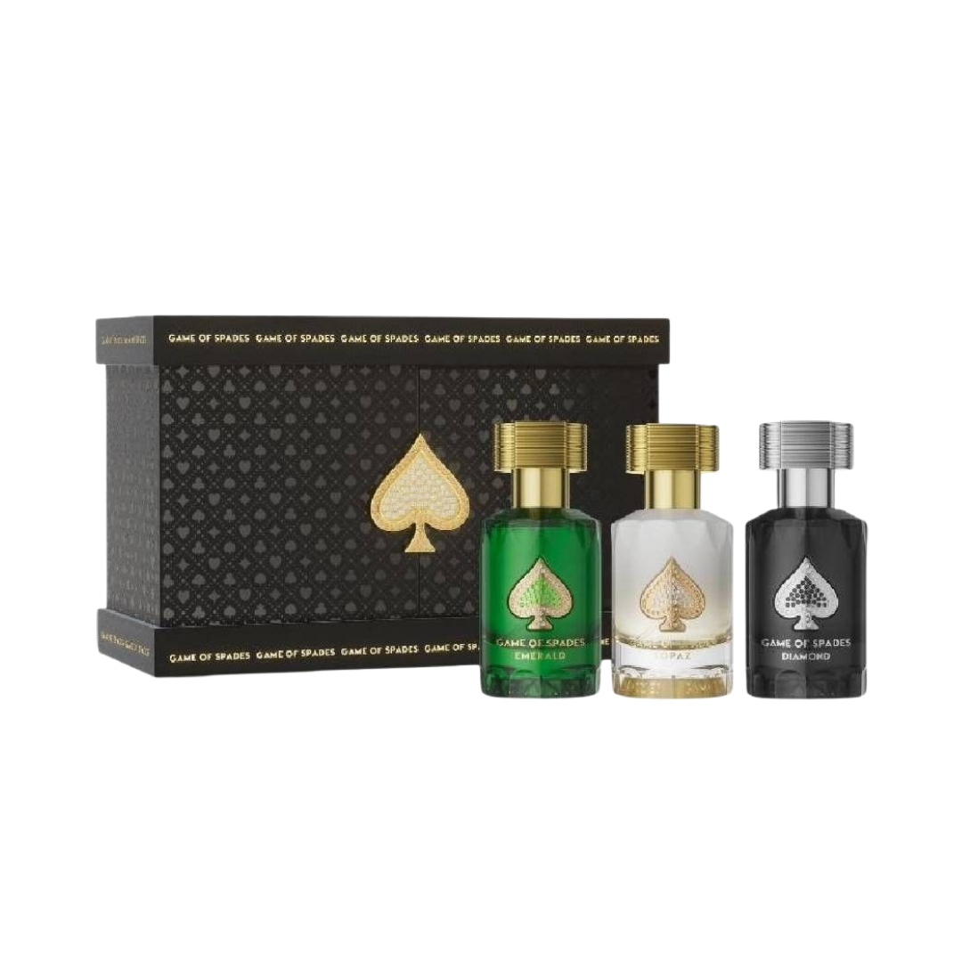Jo Milano Game Of Spades Topaz 1.0 Oz Edp + 1.0 Oz Emerald  + 1.0 Oz Diamond Unisex
